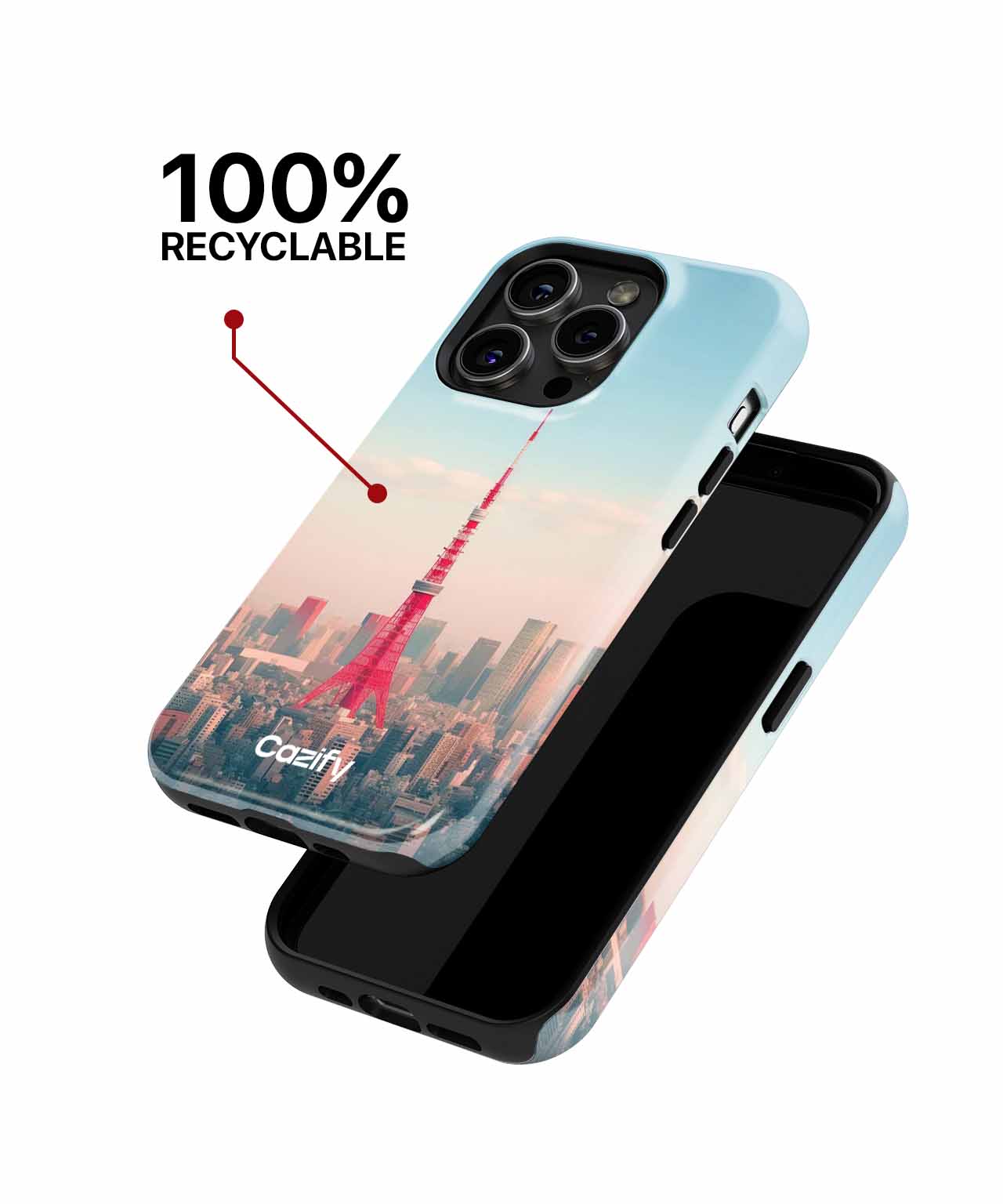 Vibrant Tokyo Tower Stands Tall iPhone case Case Cazify - Delivery Canada
