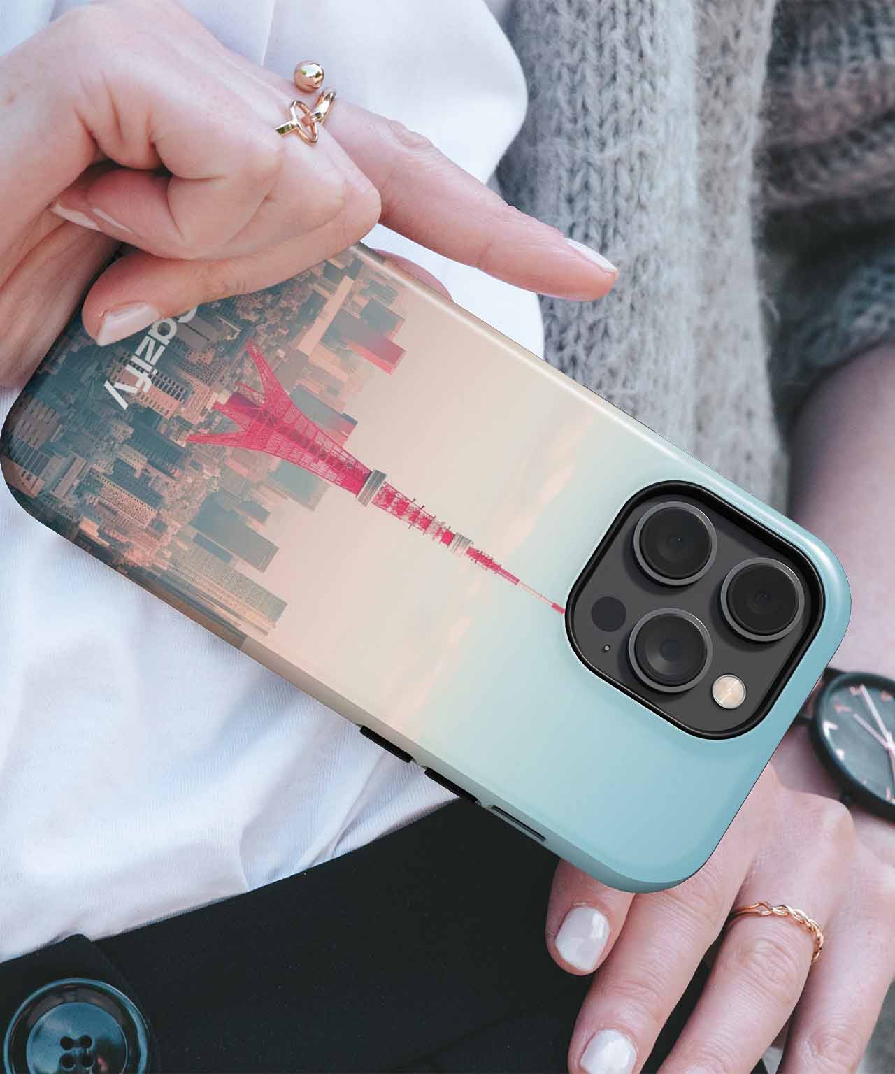 Vibrant Tokyo Tower Stands Tall iPhone case Case Cazify - Delivery Canada