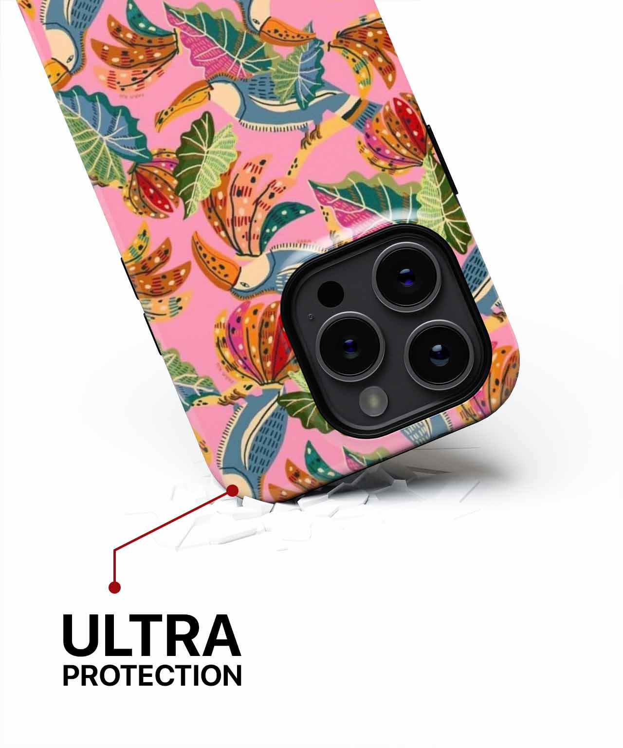 Vibrant Tropical Birds and Leaves iPhone case Case Cazify - Delivery Canada