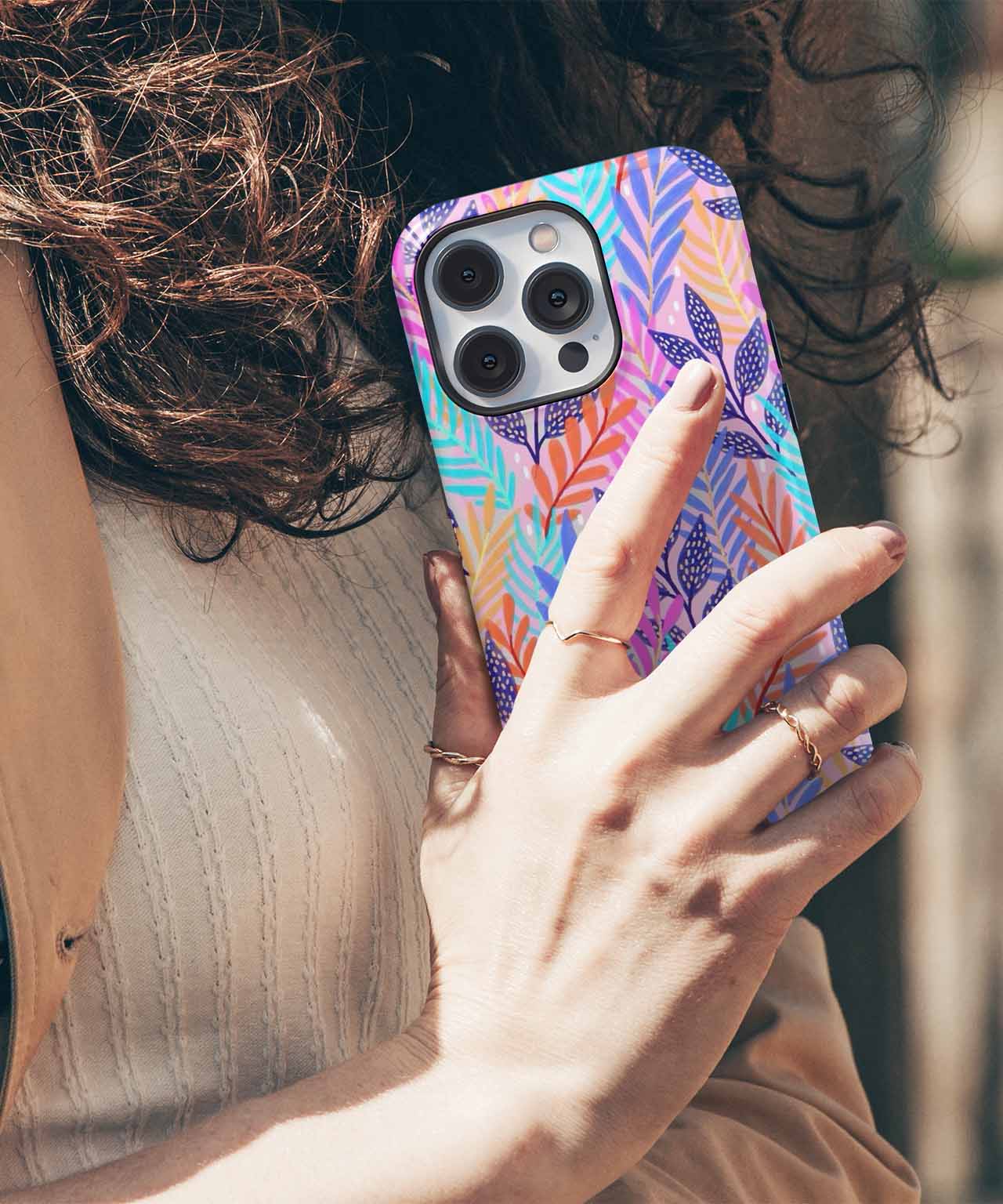 Vibrant tropical foliage dance party iPhone case Case Cazify - Delivery Canada