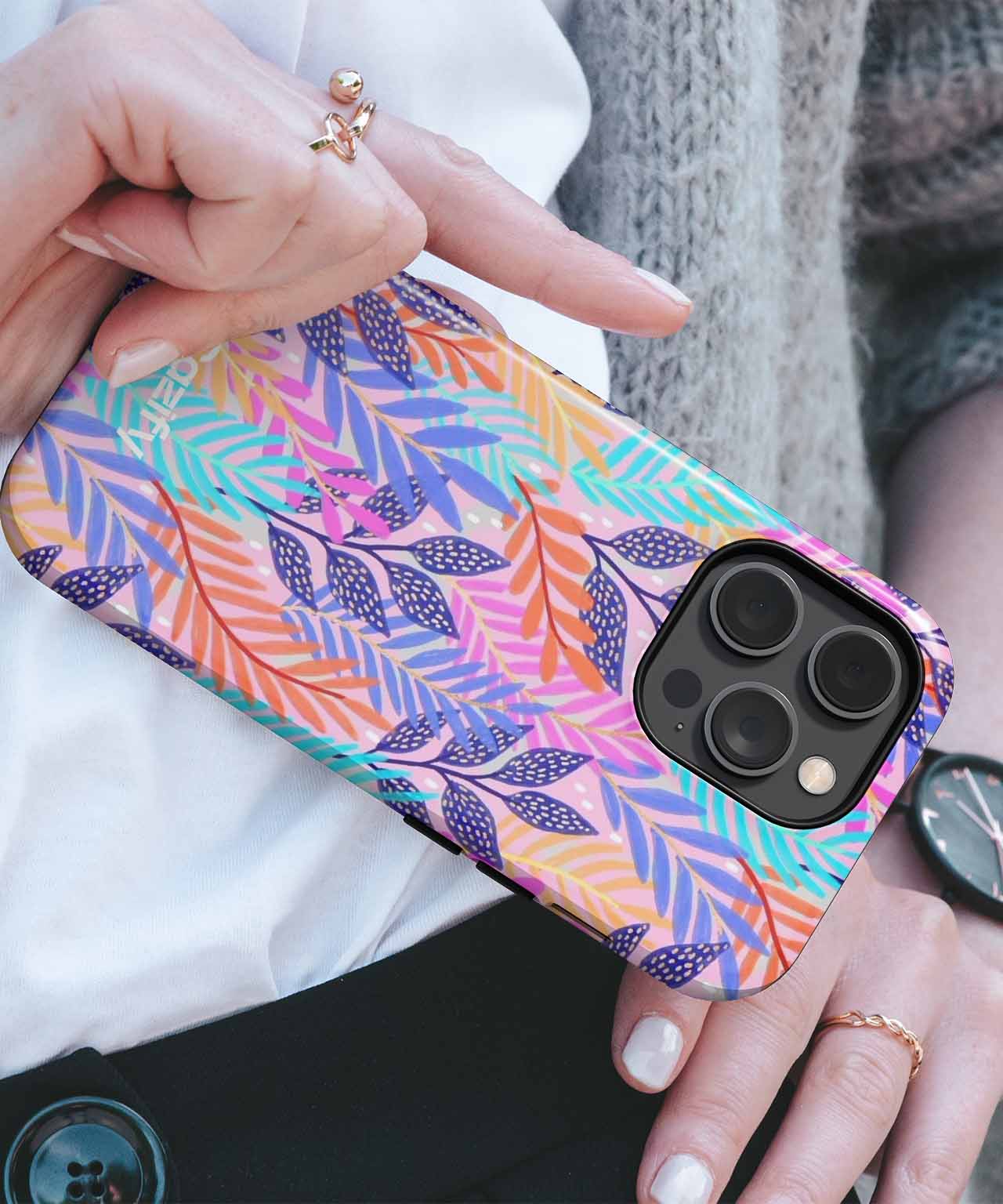 Vibrant tropical foliage dance party iPhone case Case Cazify - Delivery Canada
