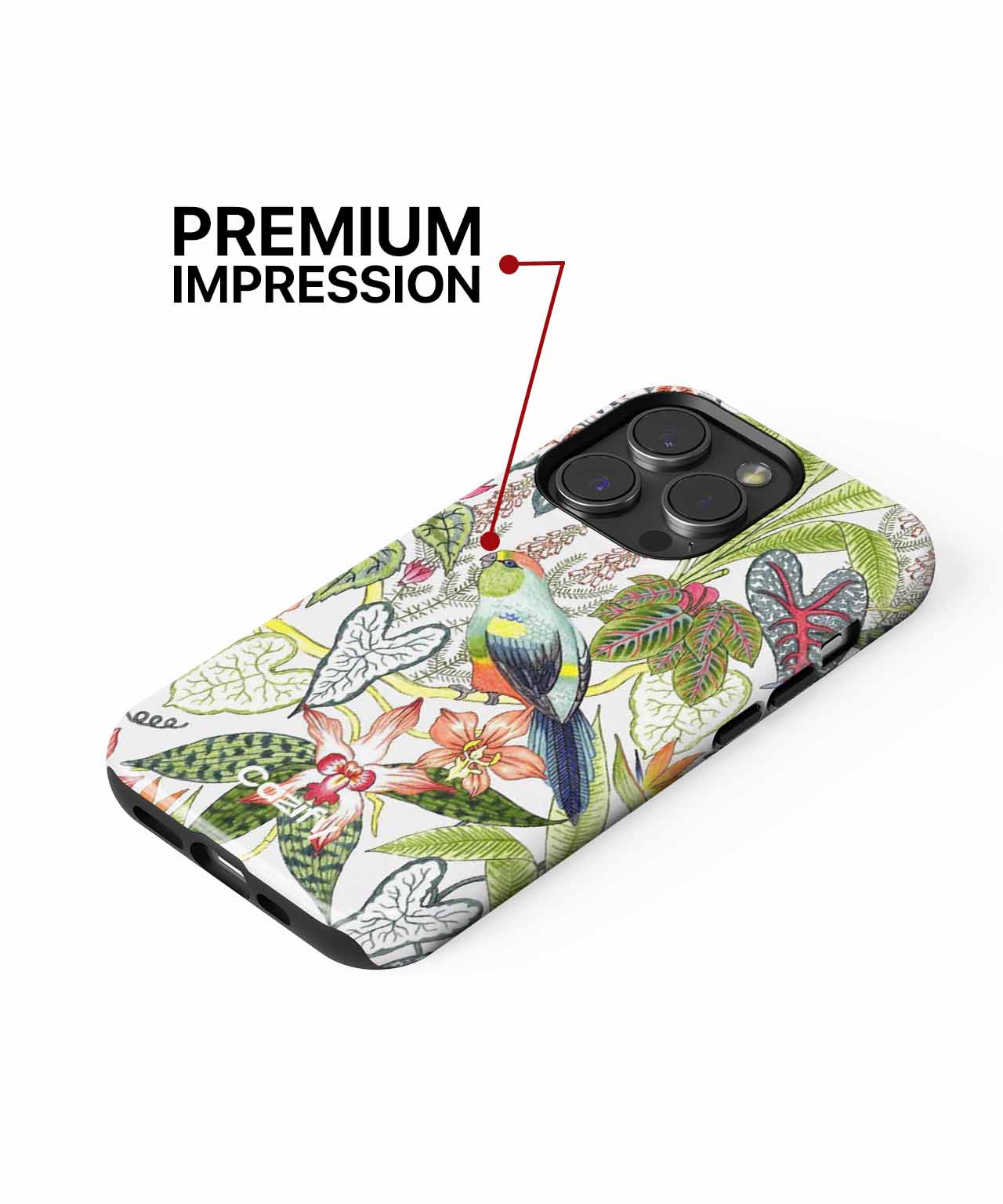 Vibrant Tropical Paradise with Cheeky Bird iPhone case Case Cazify - Delivery Canada