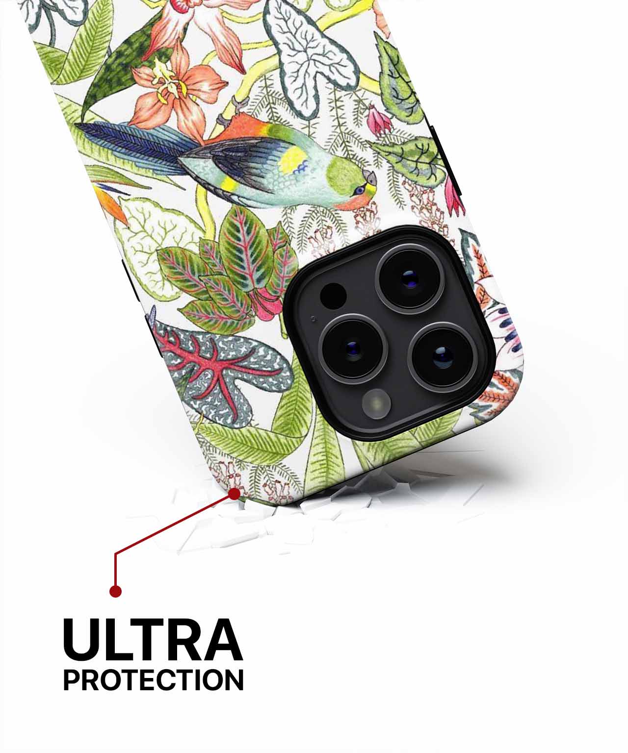 Vibrant Tropical Paradise with Cheeky Bird iPhone case Case Cazify - Delivery Canada