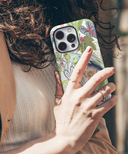 Vibrant Tropical Paradise with Cheeky Bird iPhone case Case Cazify - Delivery Canada