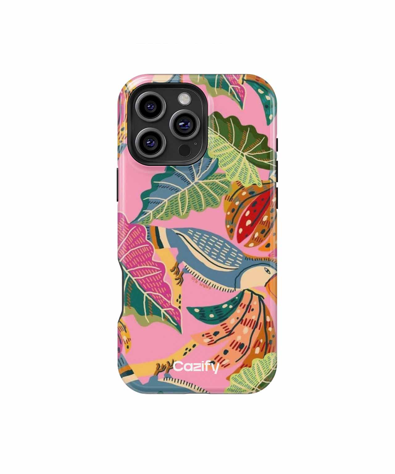 Vibrant Tropical Paradise with Colorful Birds iPhone case Case Cazify - Delivery Canada
