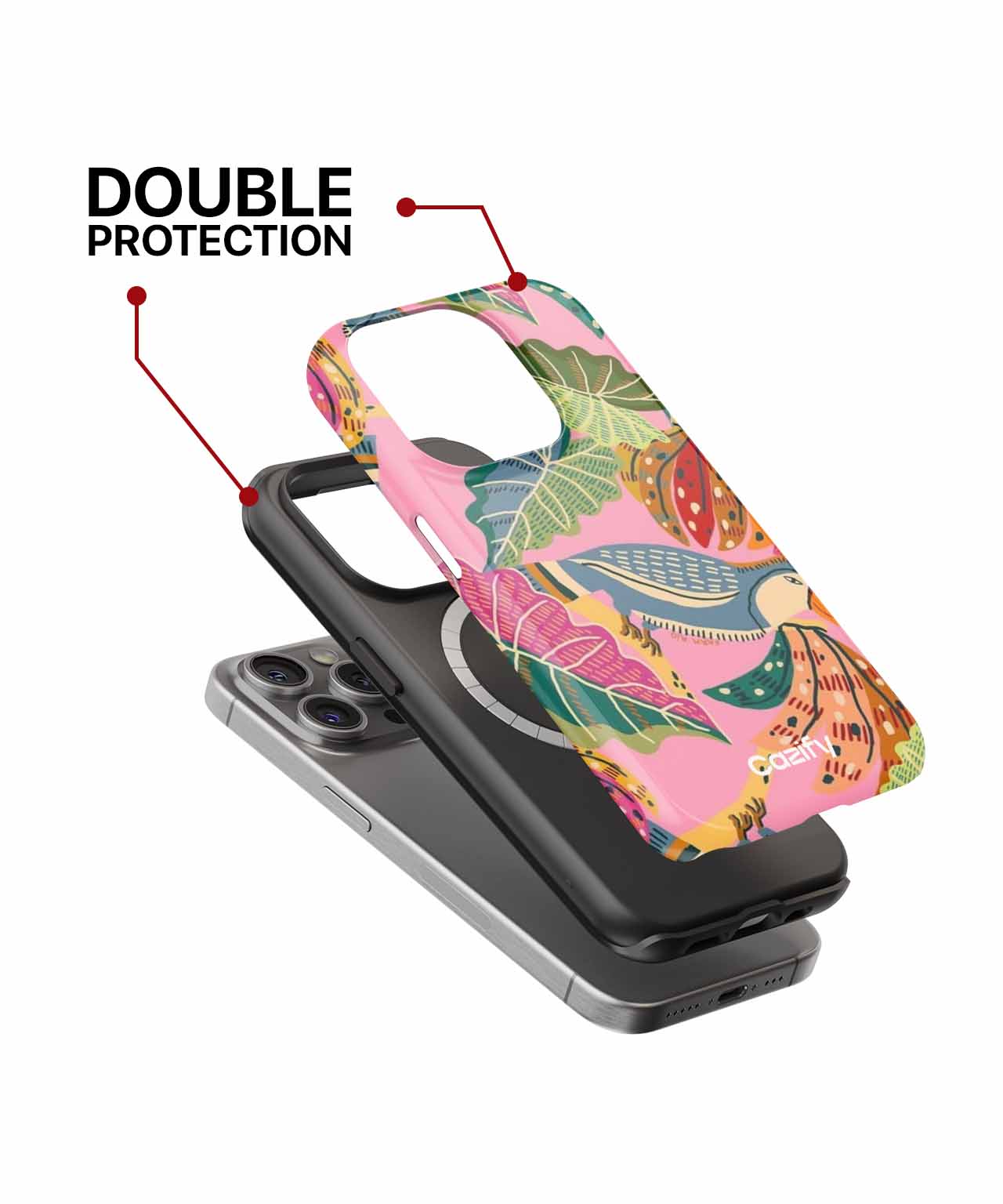 Vibrant Tropical Paradise with Colorful Birds iPhone case Case Cazify - Delivery Canada