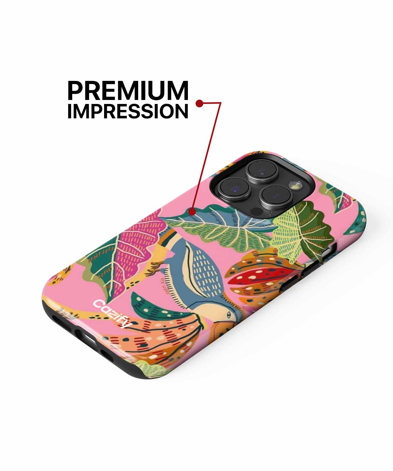 Vibrant Tropical Paradise with Colorful Birds iPhone case Case Cazify - Delivery Canada