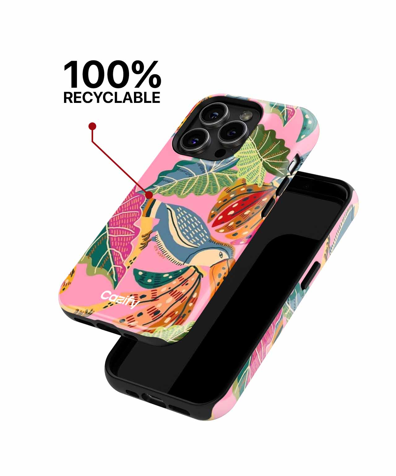 Vibrant Tropical Paradise with Colorful Birds iPhone case Case Cazify - Delivery Canada