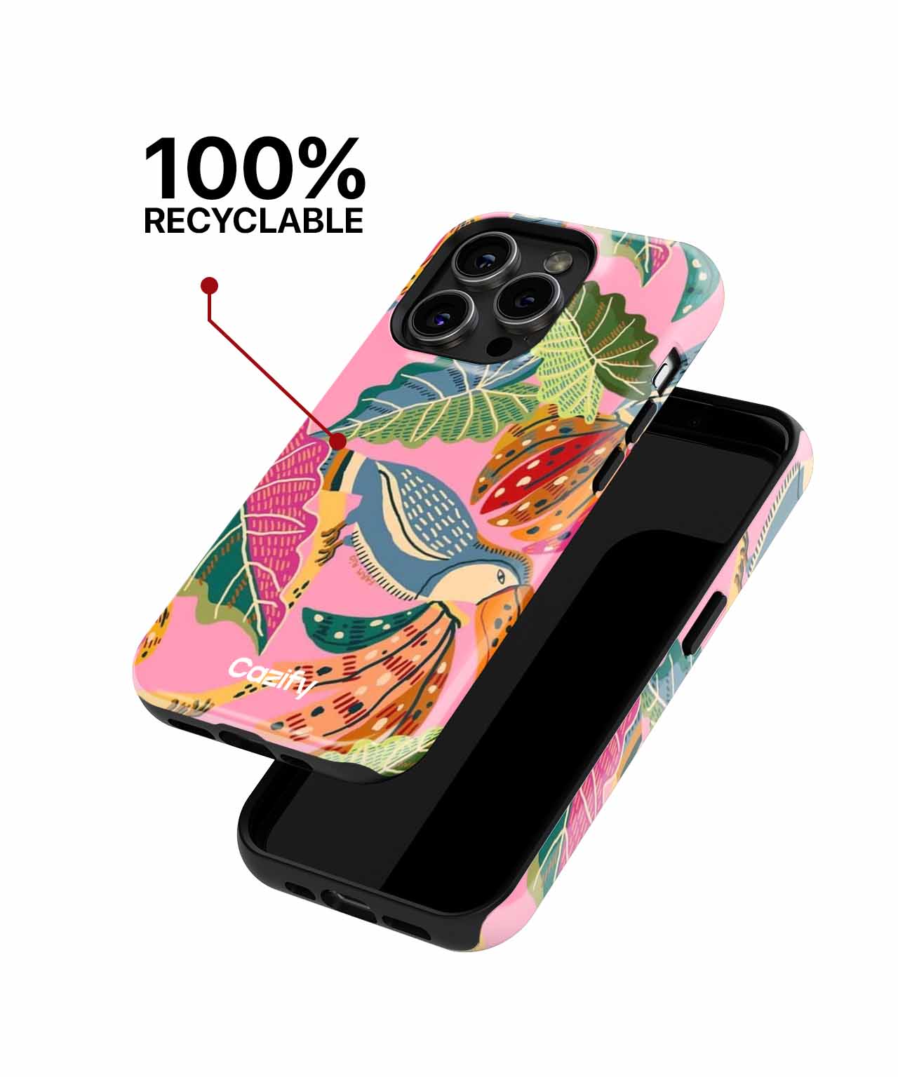 Vibrant Tropical Paradise with Colorful Birds iPhone case Case Cazify - Delivery Canada