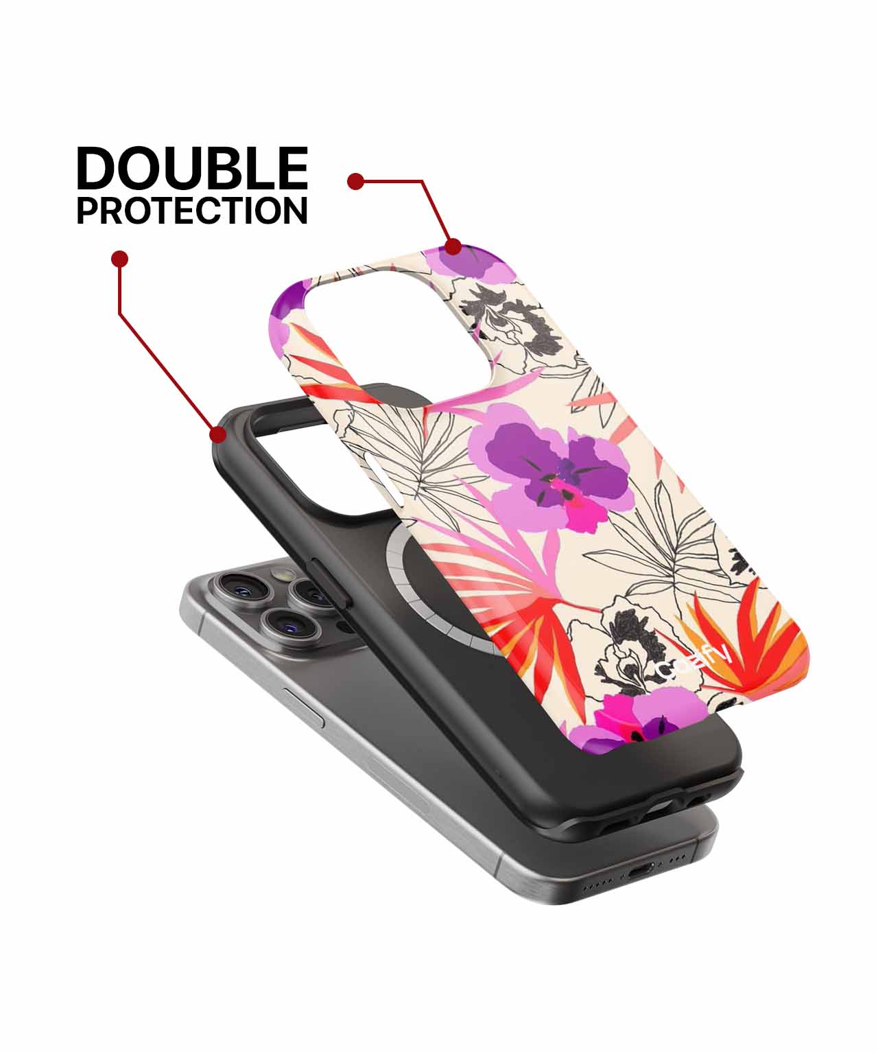 Vibrant tropical paradise with floral fun iPhone case Case Cazify - Delivery Canada