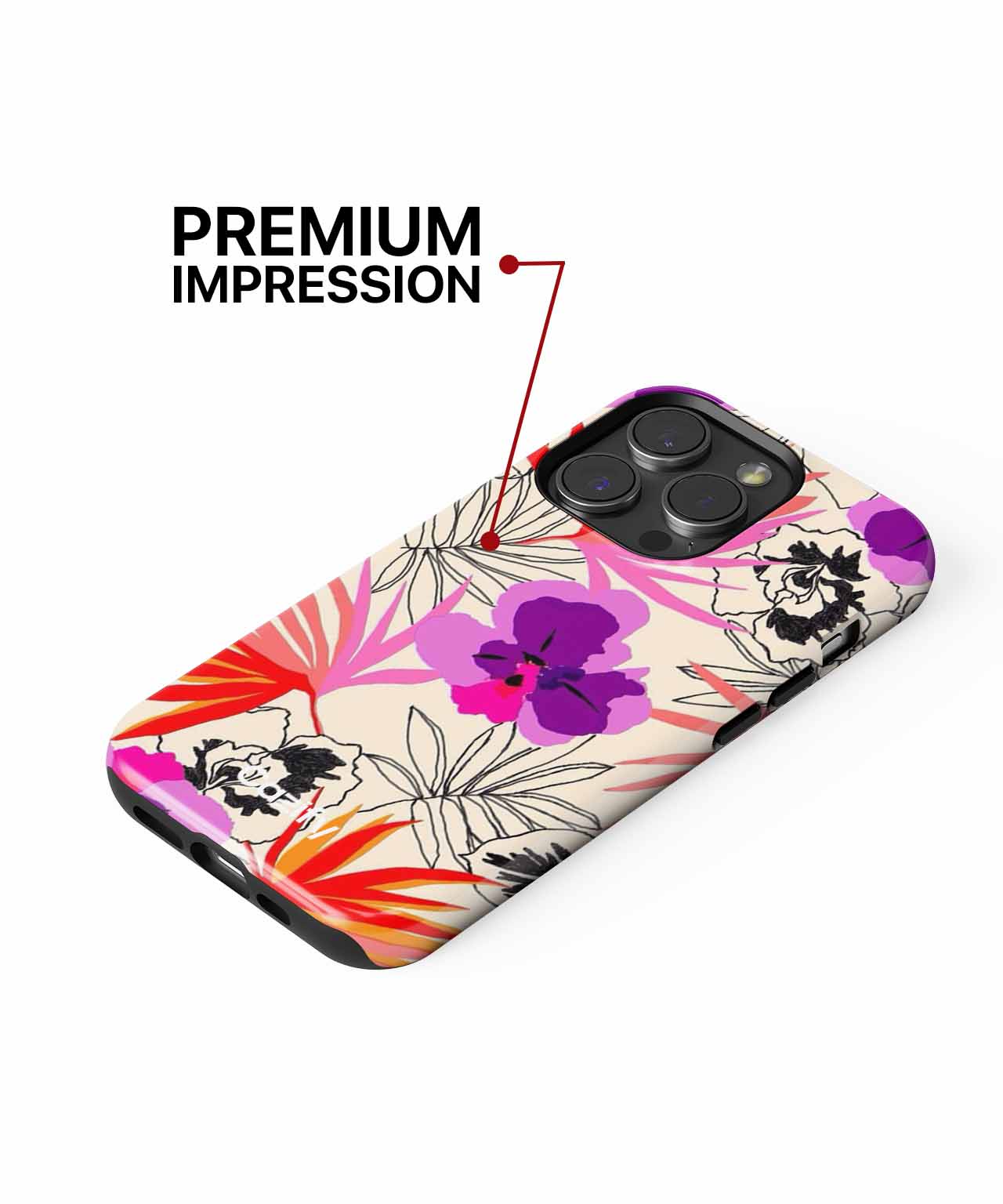 Vibrant tropical paradise with floral fun iPhone case Case Cazify - Delivery Canada