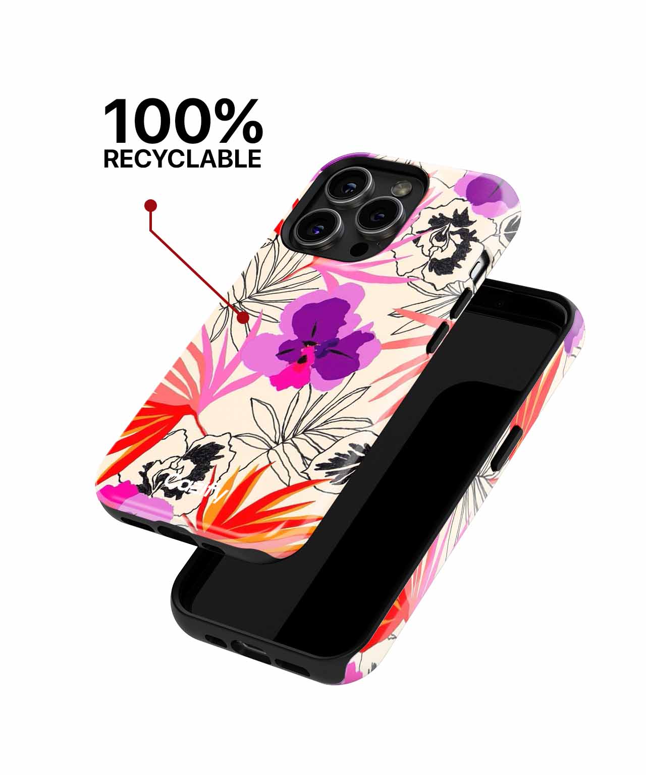 Vibrant tropical paradise with floral fun iPhone case Case Cazify - Delivery Canada