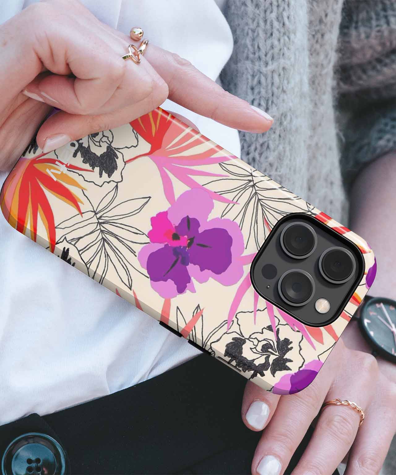 Vibrant tropical paradise with floral fun iPhone case Case Cazify - Delivery Canada