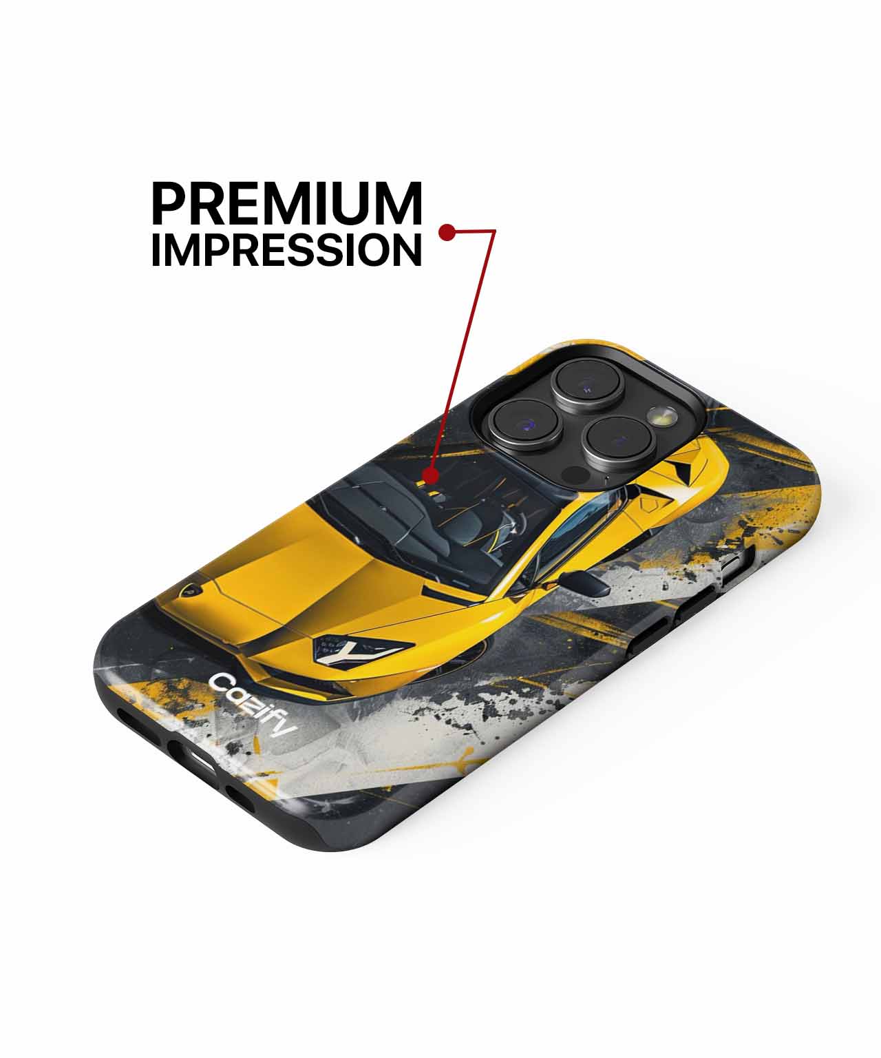 Vibrant Yellow Speed Machine in Action iPhone case Case Cazify - Delivery Canada