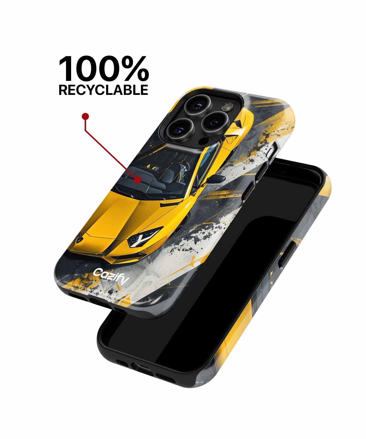 Vibrant Yellow Speed Machine in Action iPhone case Case Cazify - Delivery Canada