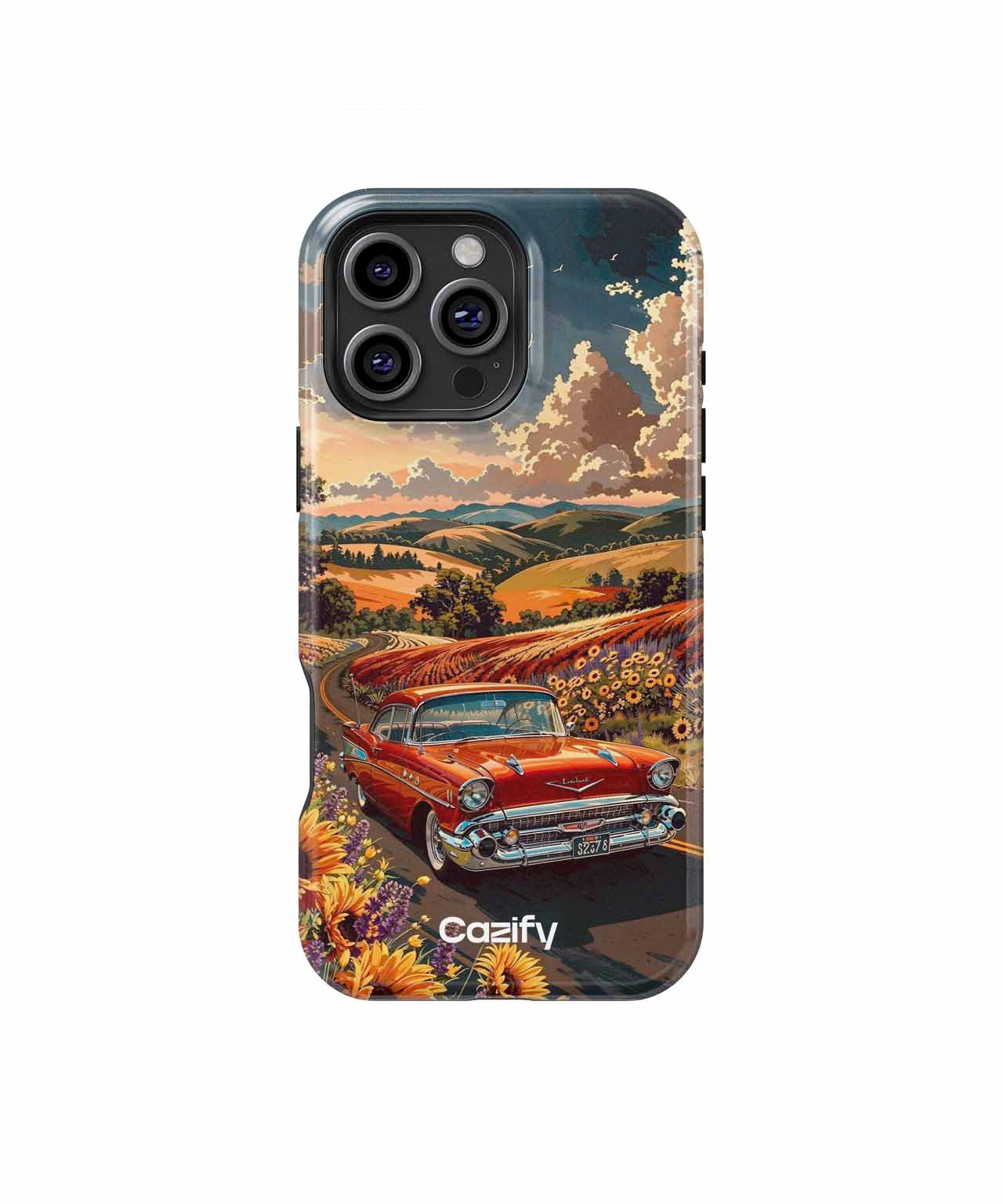 Vintage Roadtrip in a Flower Paradise iPhone case Case Cazify - Delivery Canada
