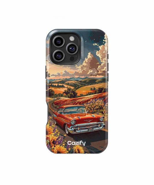 Vintage Roadtrip in a Flower Paradise iPhone case Case Cazify - Delivery Canada