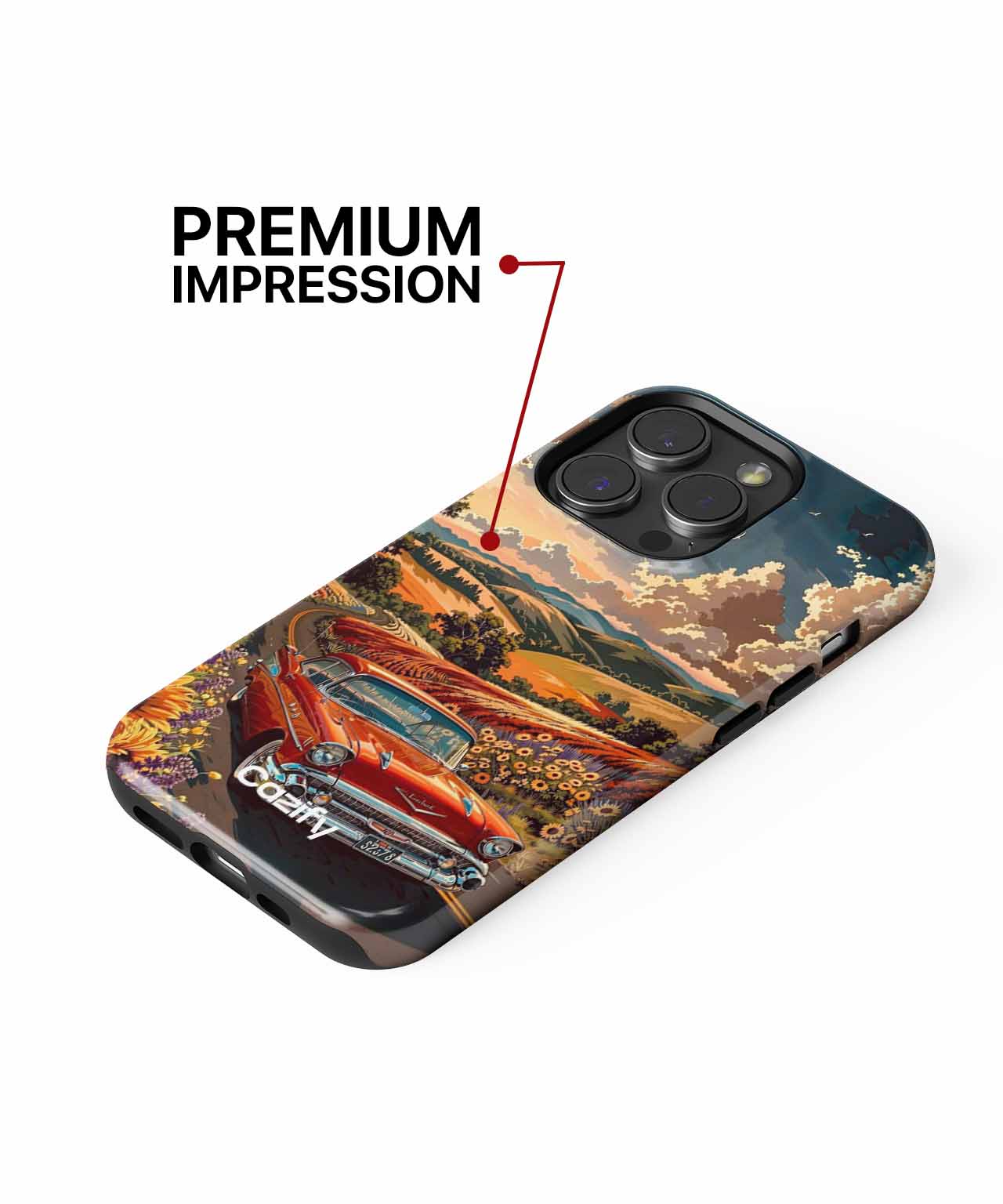 Vintage Roadtrip in a Flower Paradise iPhone case Case Cazify - Delivery Canada