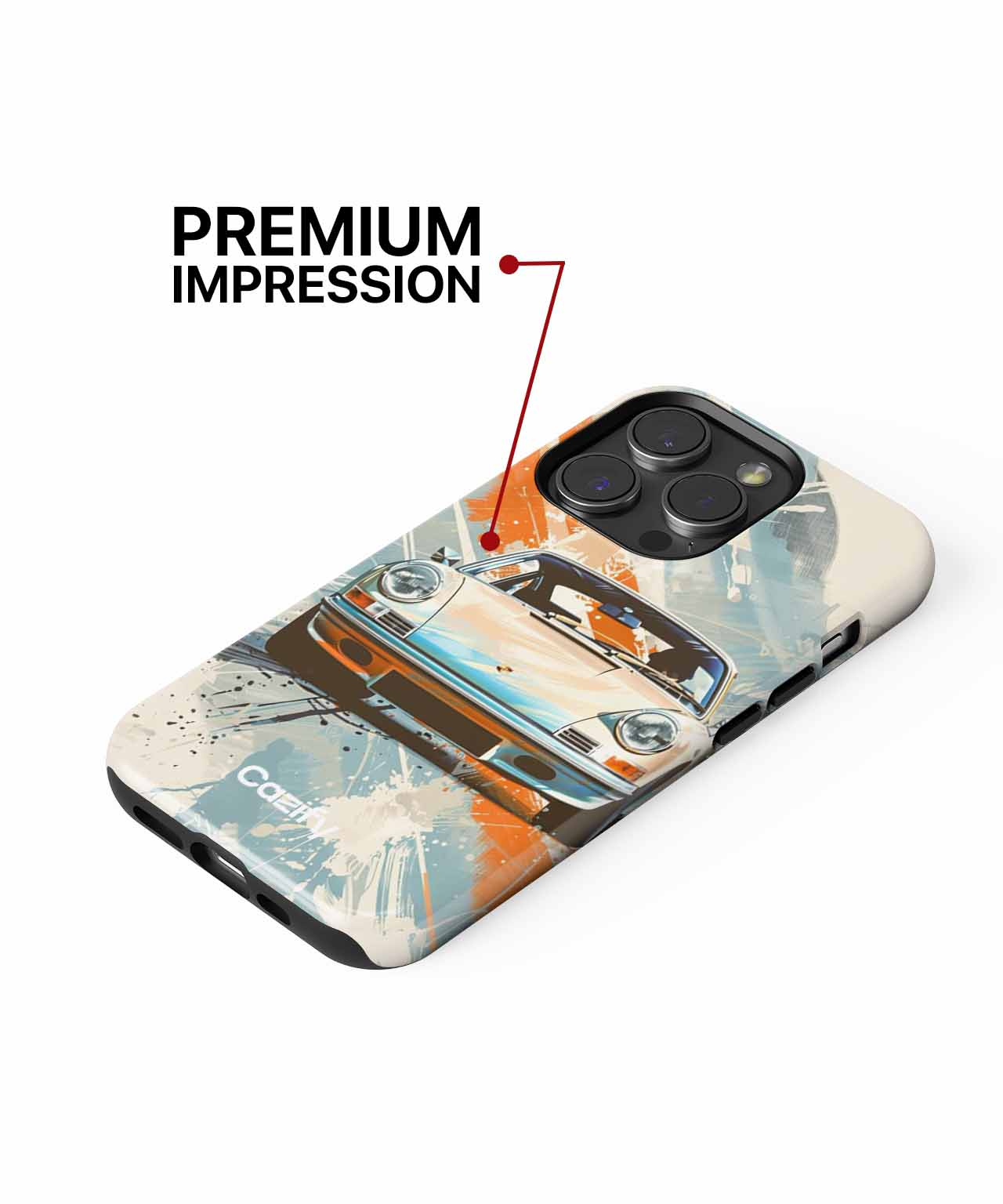 Vintage Speedster in a Colorful Splash iPhone case Case Cazify - Delivery Canada