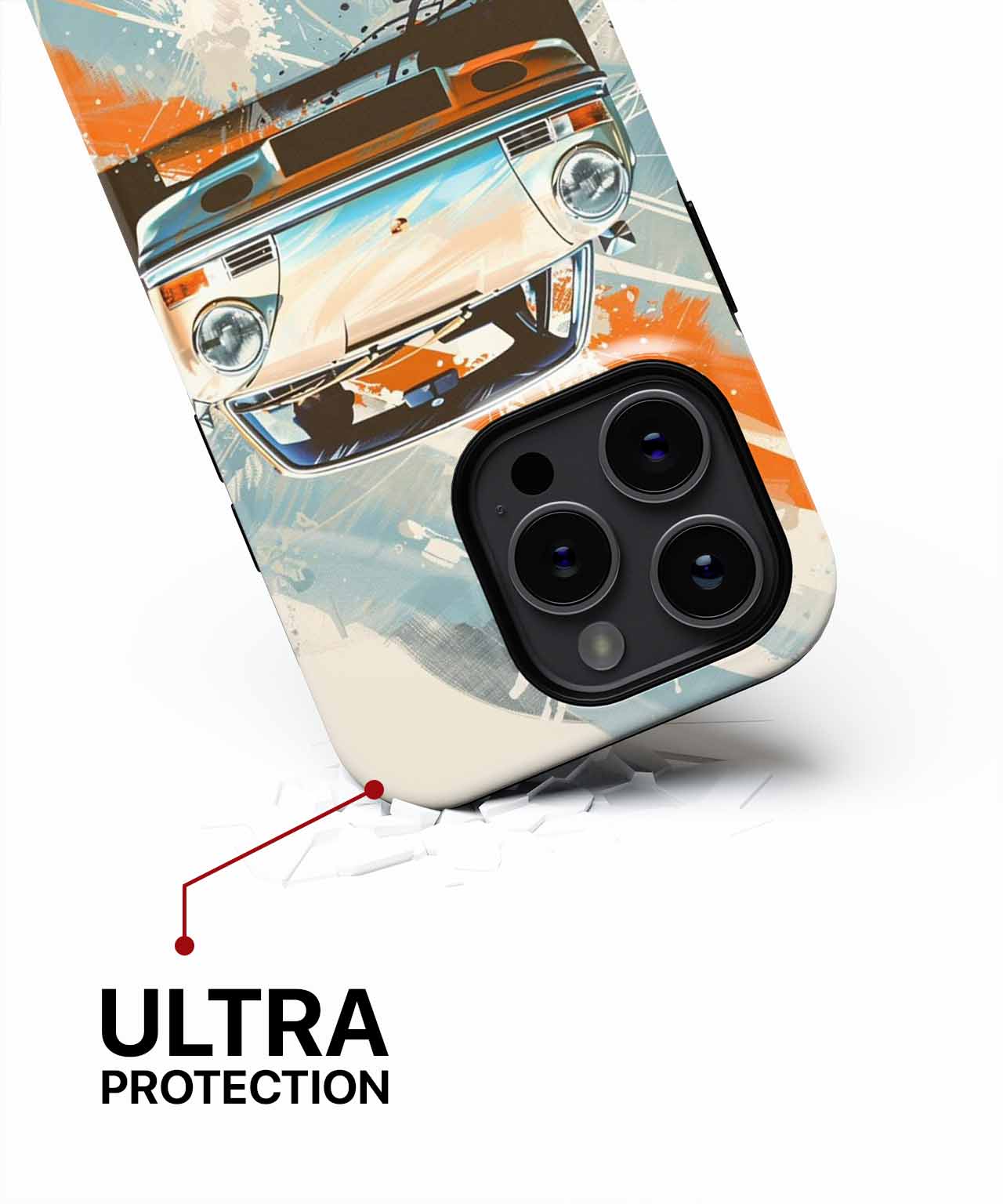 Vintage Speedster in a Colorful Splash iPhone case Case Cazify - Delivery Canada