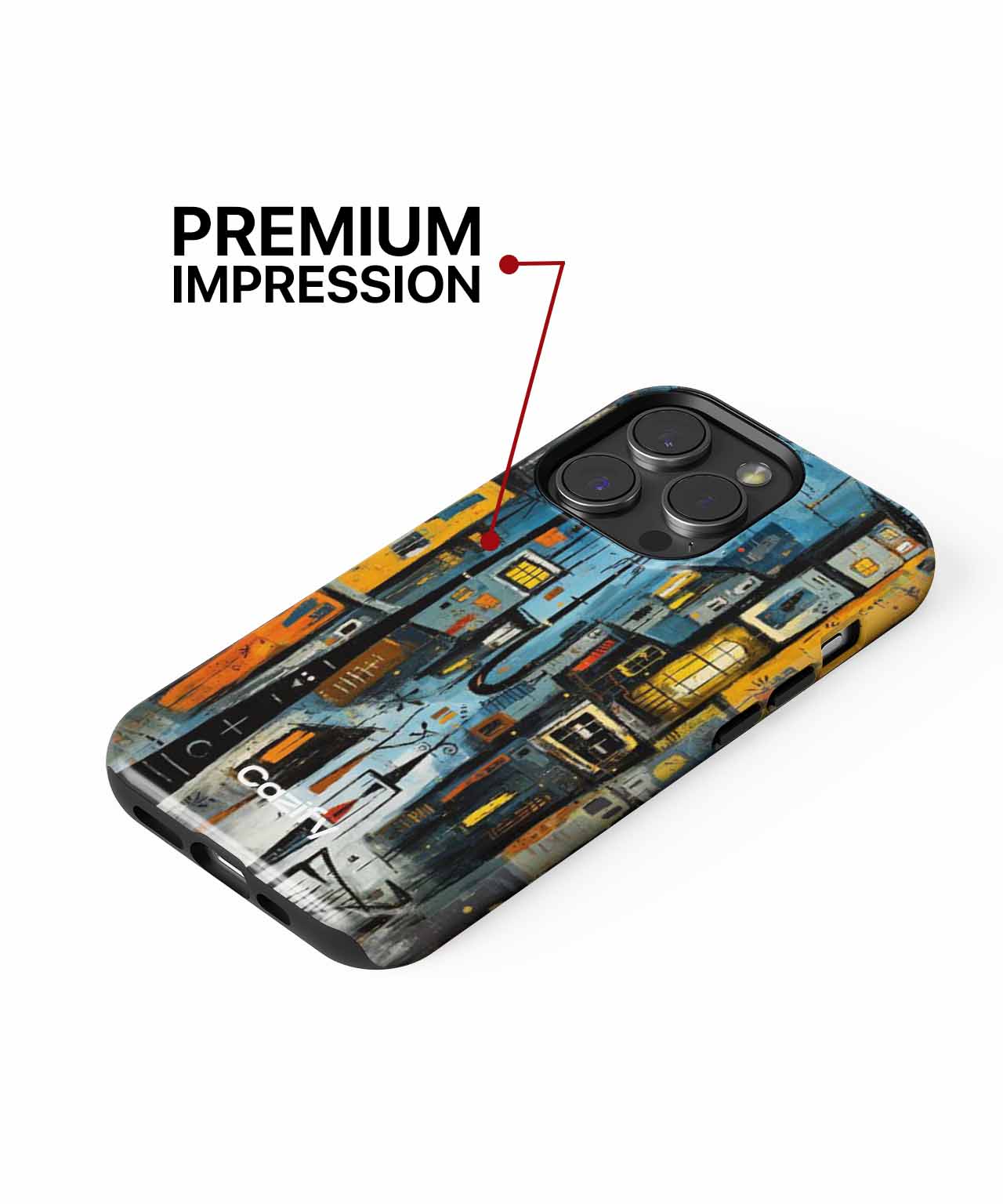 Wacky Cityscape with Quirky Characters iPhone case Case Cazify - Delivery Canada