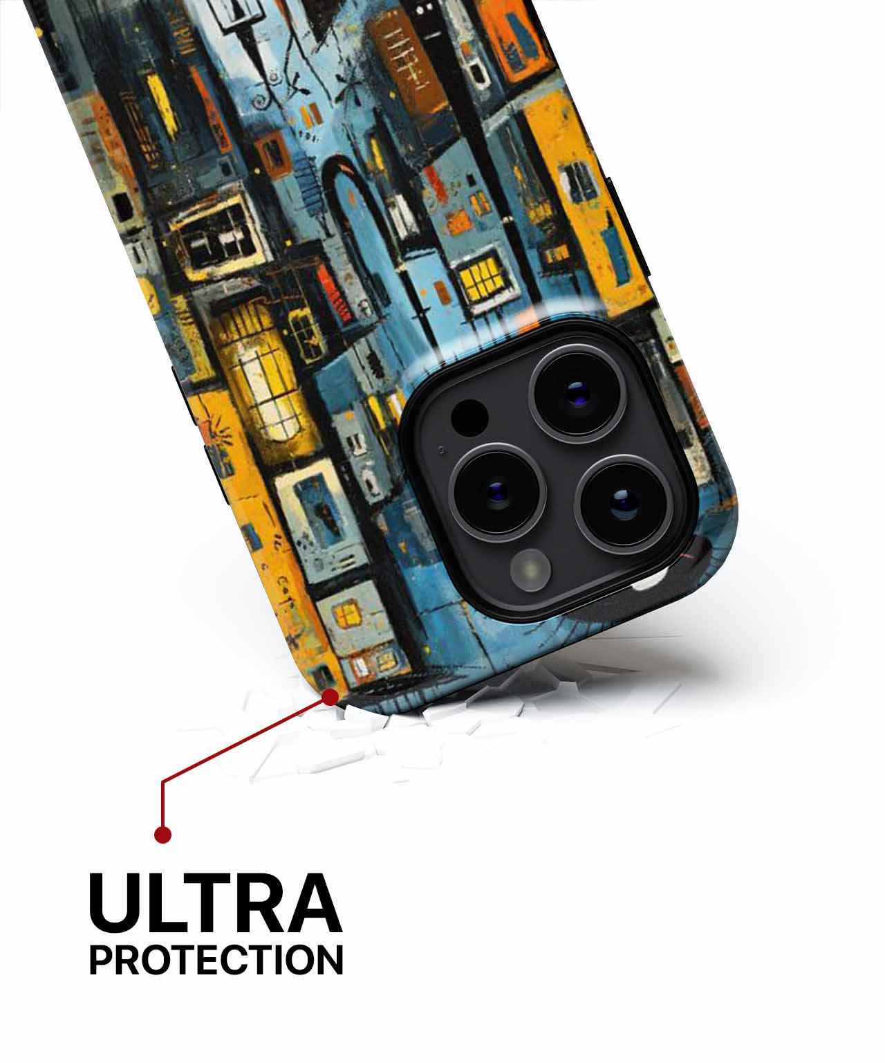 Wacky Cityscape with Quirky Characters iPhone case Case Cazify - Delivery Canada