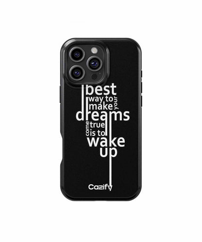 Wake Up To Your Best Dreams Inspirational Design iPhone case Case Cazify - Delivery Canada