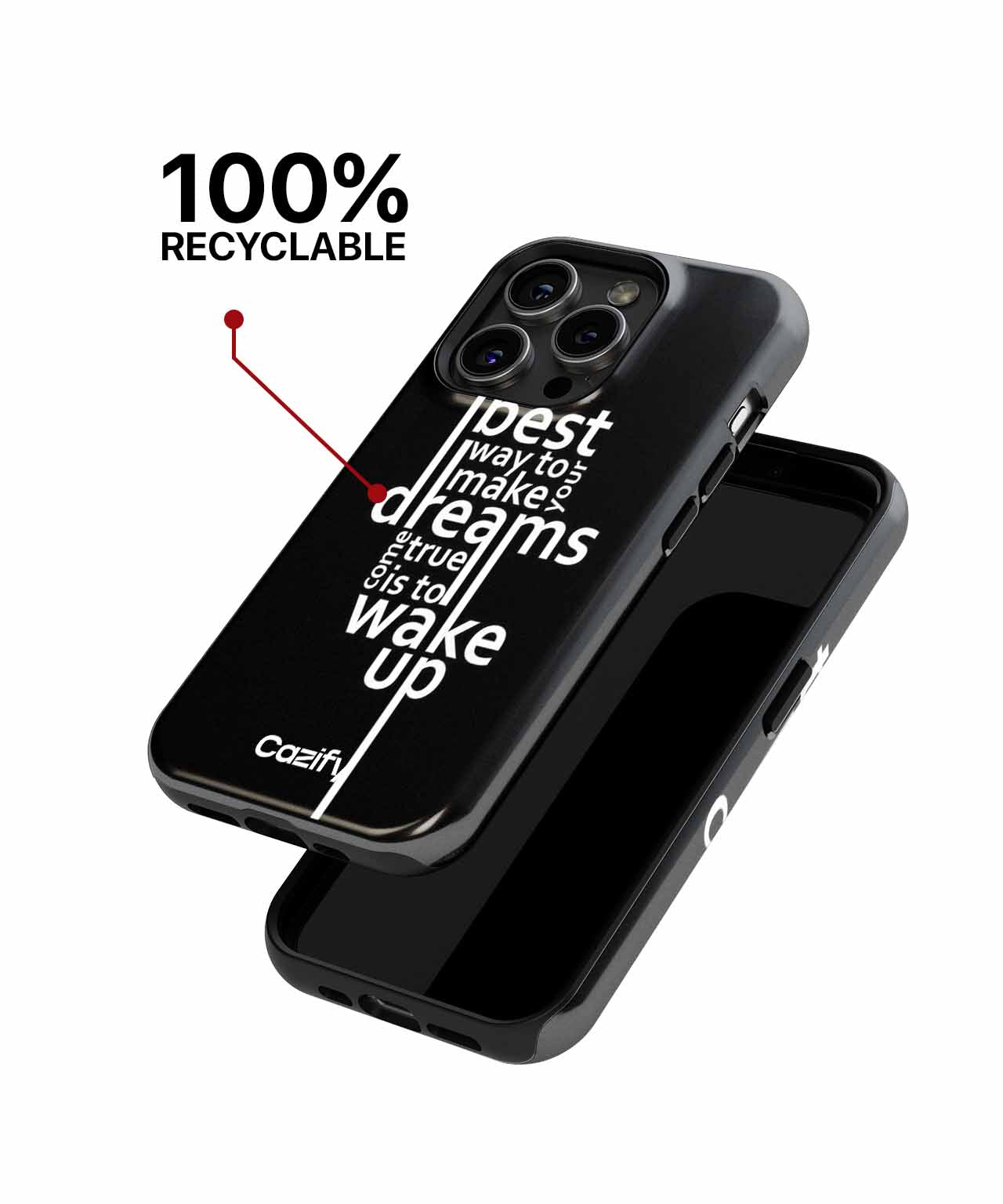 Wake Up To Your Best Dreams Inspirational Design iPhone case Case Cazify - Delivery Canada