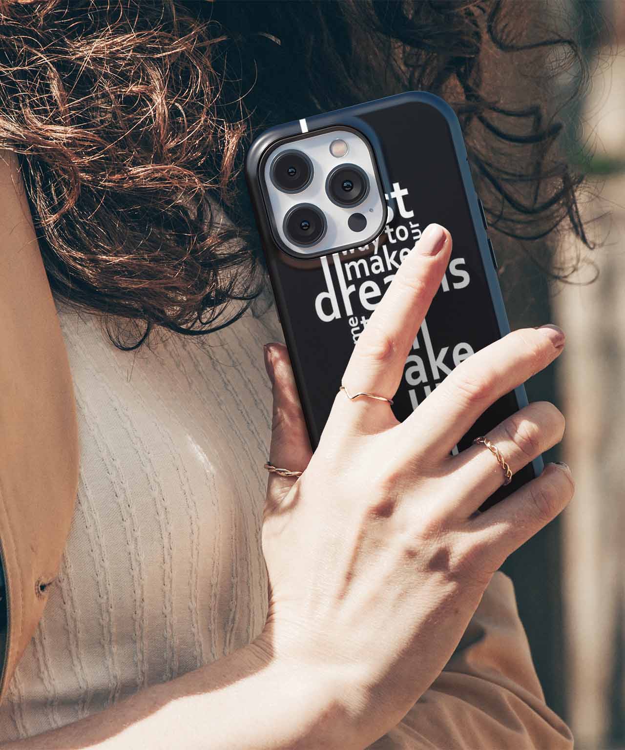 Wake Up To Your Best Dreams Inspirational Design iPhone case Case Cazify - Delivery Canada