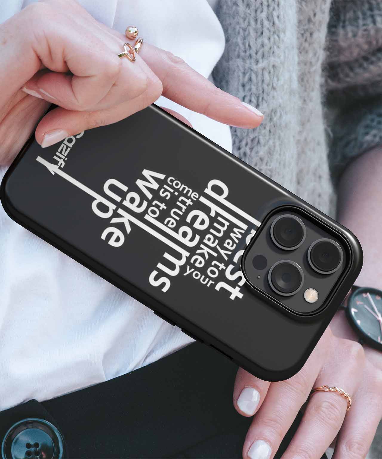 Wake Up To Your Best Dreams Inspirational Design iPhone case Case Cazify - Delivery Canada