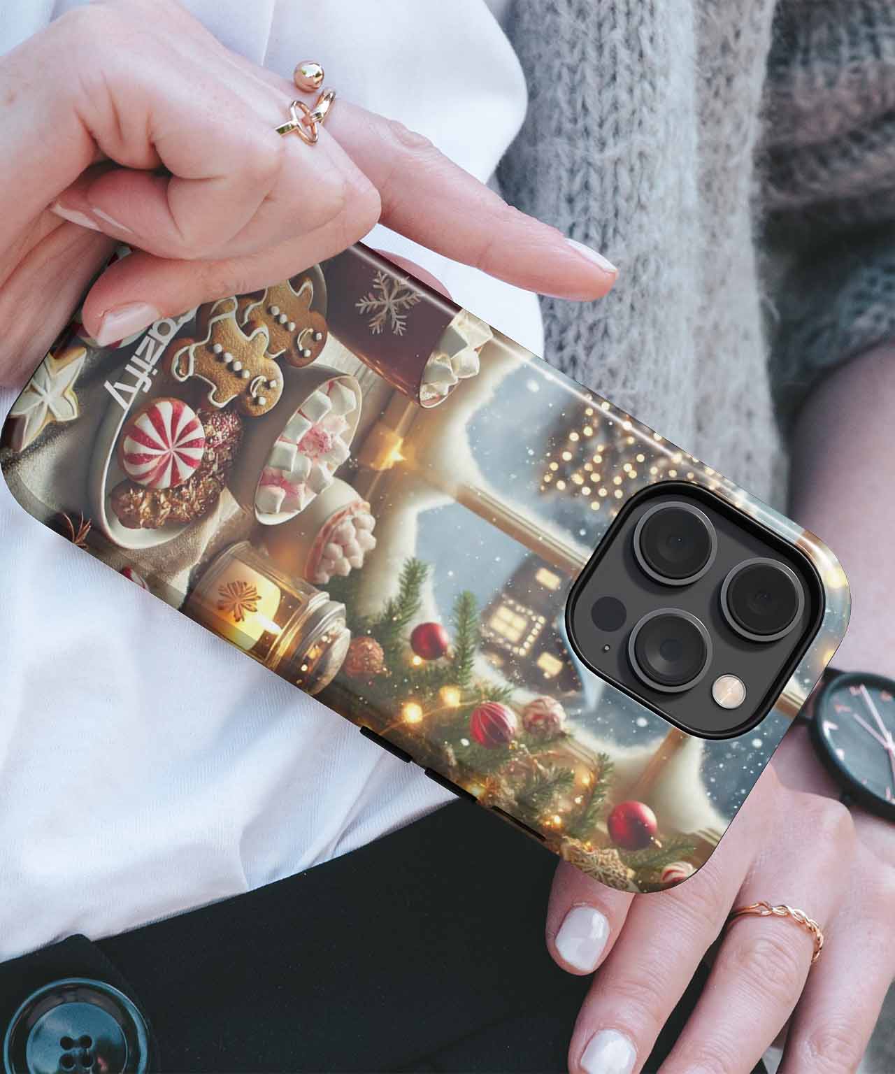 Warm Cozy Holiday Treats and Cheer iPhone case Case Cazify - Delivery Canada