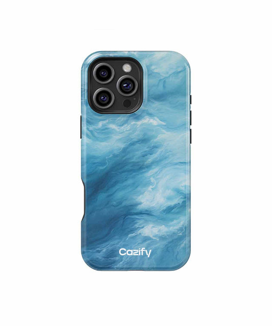 Waves of Aqua Serenity Blue iPhone case Case Cazify - Delivery Canada