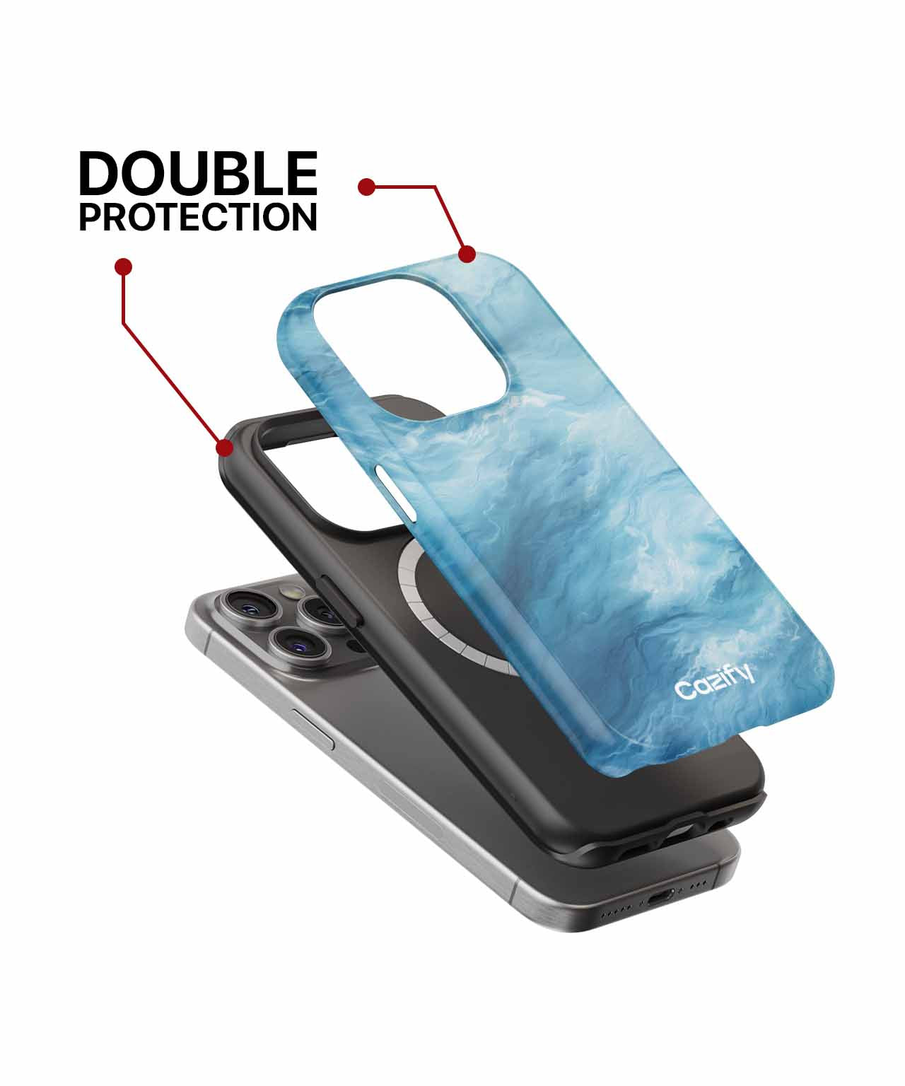 Waves of Aqua Serenity Blue iPhone case Case Cazify - Delivery Canada