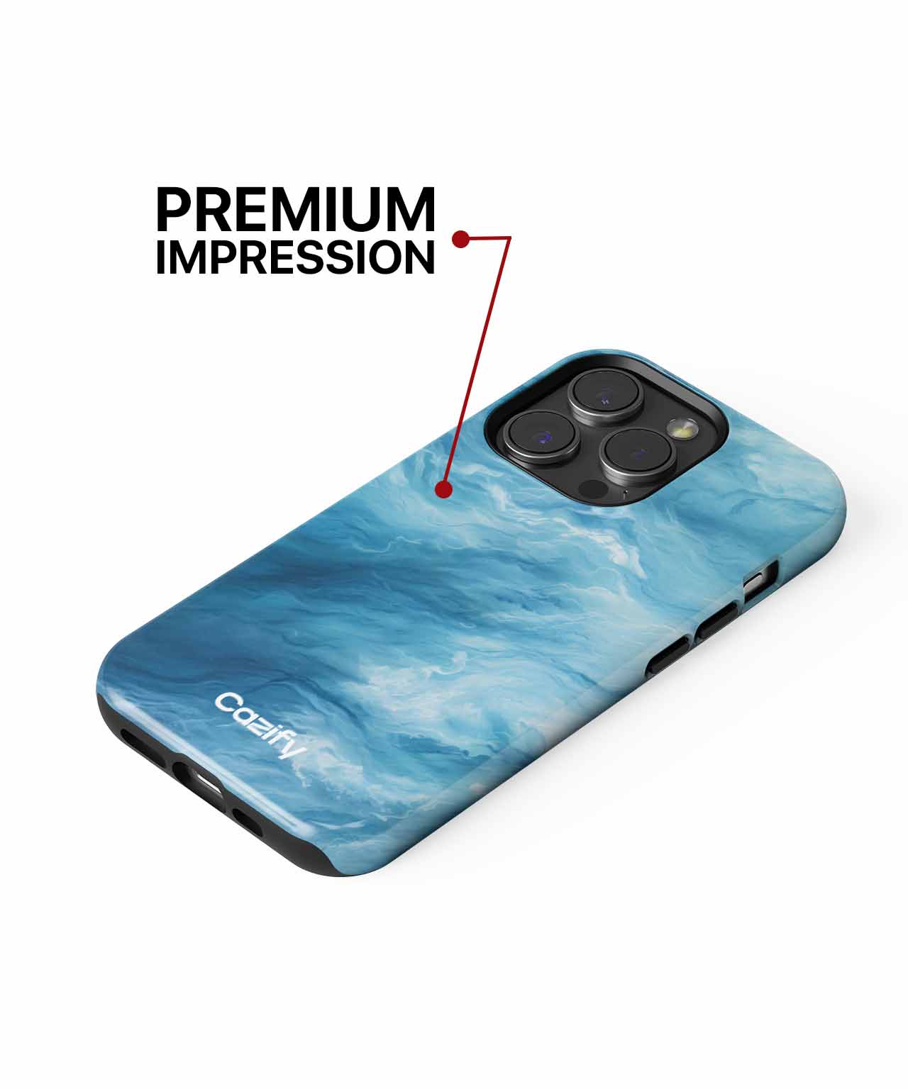 Waves of Aqua Serenity Blue iPhone case Case Cazify - Delivery Canada