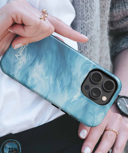 Waves of Aqua Serenity Blue iPhone case Case Cazify - Delivery Canada
