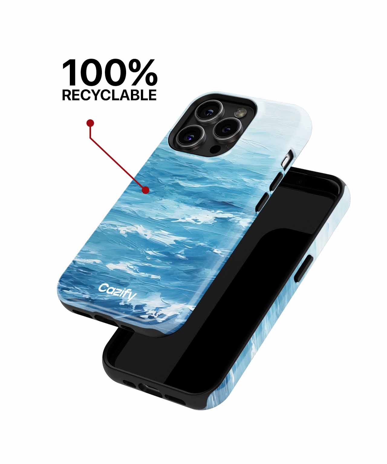 Waves of Laughter in Blue Wonderland iPhone case Case Cazify - Delivery Canada