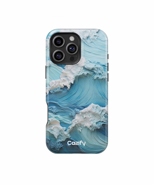 Waves of Whimsical Blue Foam iPhone case Case Cazify - Delivery Canada