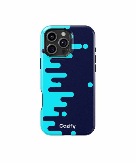 Wavy Blue and Black Fun Design iPhone case Case Cazify - Delivery Canada