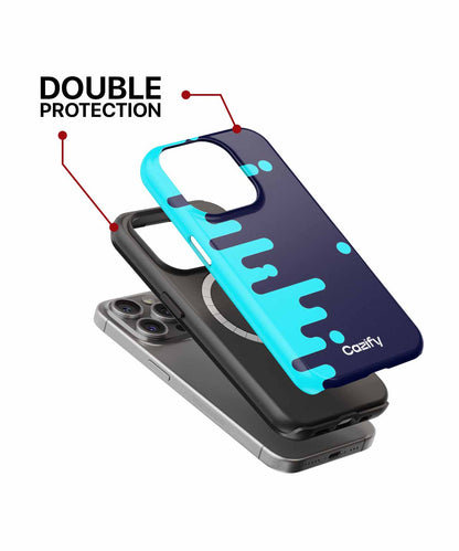 Wavy Blue and Black Fun Design iPhone case Case Cazify - Delivery Canada