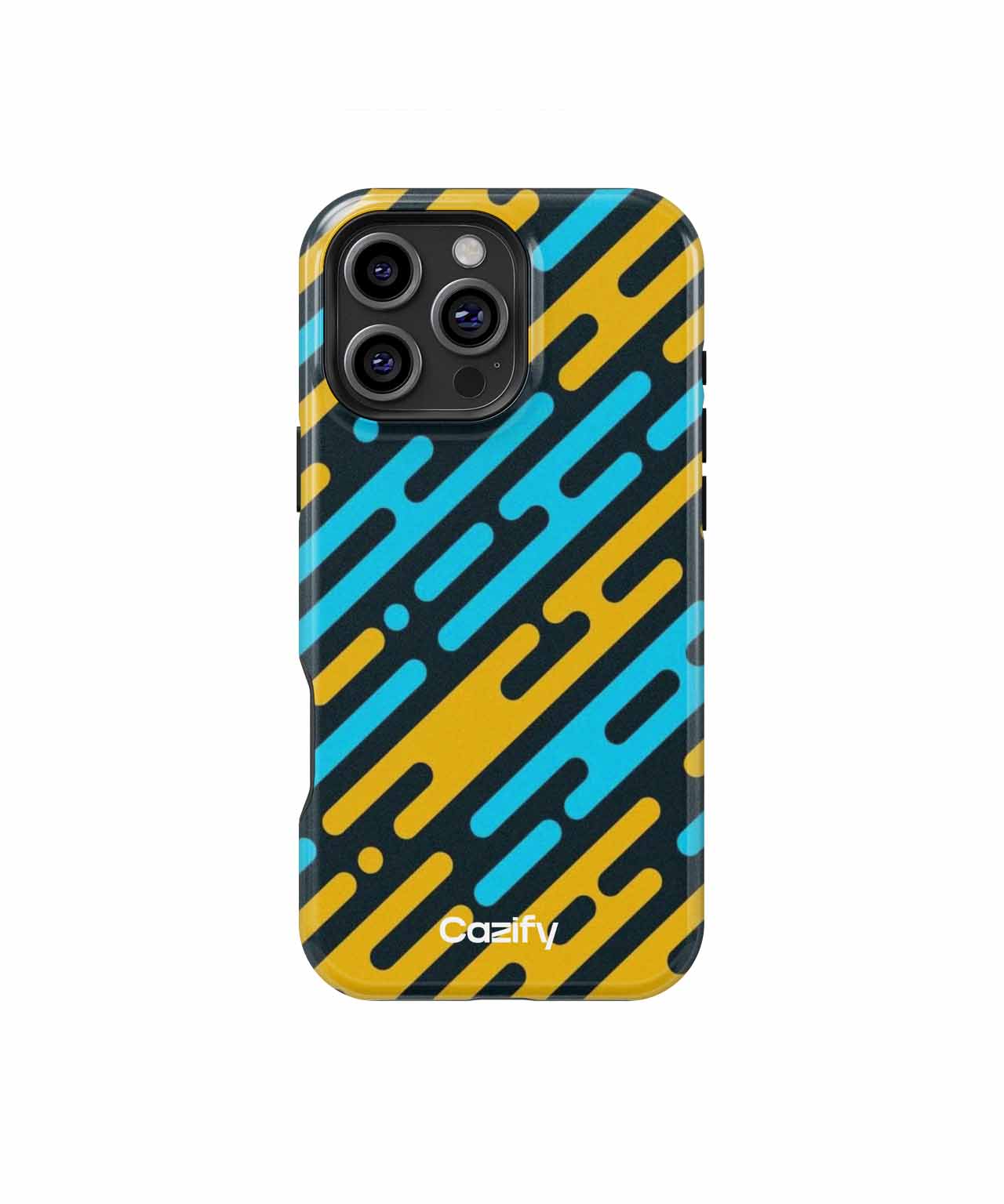 Wavy Blue and Yellow Fun Vibes iPhone case Case Cazify - Delivery Canada