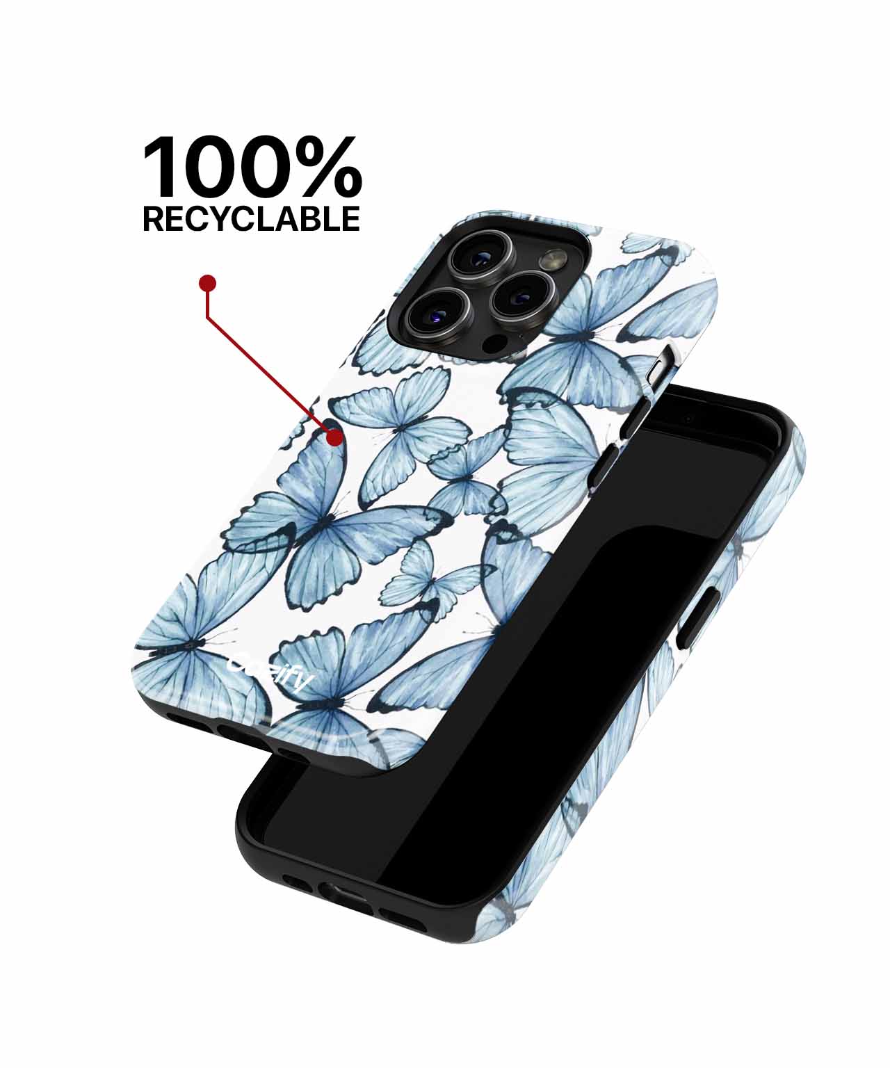 Whimsical Blue Butterflies Dancing in Flight iPhone case Case Cazify - Delivery Canada