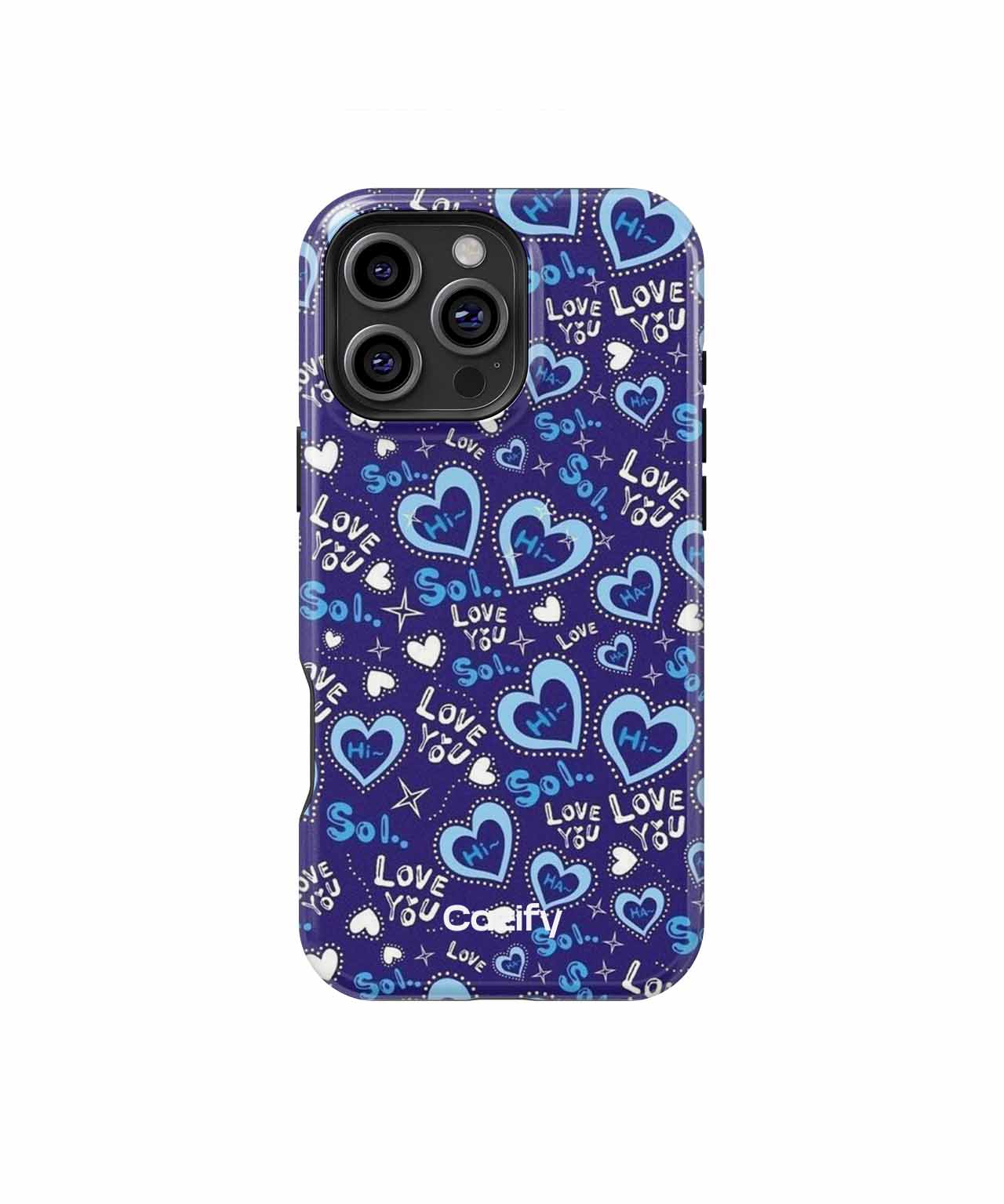 Whimsical Blue Hearts Overflowing with Love iPhone case Case Cazify - Delivery Canada