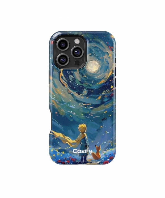 Whimsical Boy with Fox Under Stardust iPhone case Case Cazify - Delivery Canada