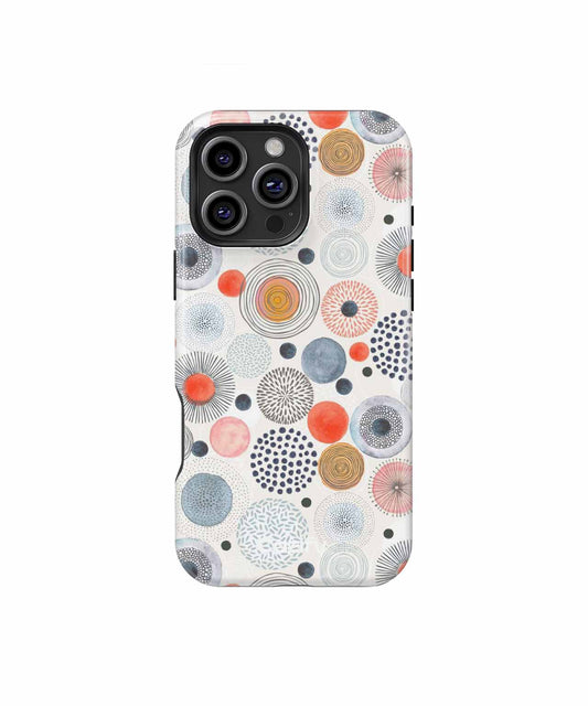 Whimsical Colorful Circle Extravaganza iPhone case Case Cazify - Delivery Canada