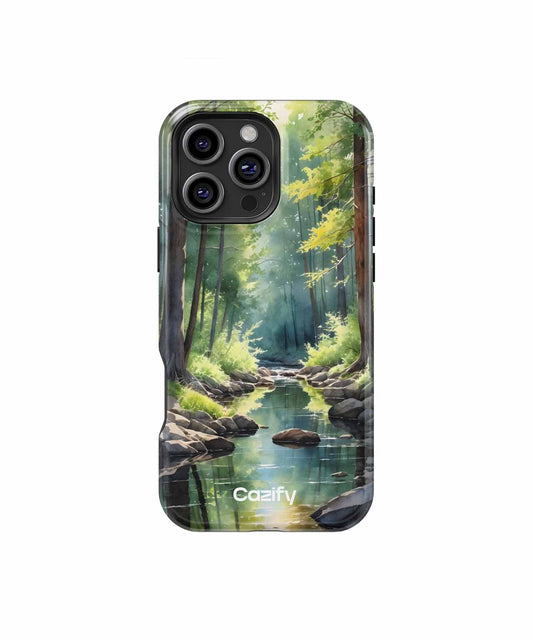Whimsical Forest Stream with Sunlight iPhone case Case Cazify - Delivery Canada