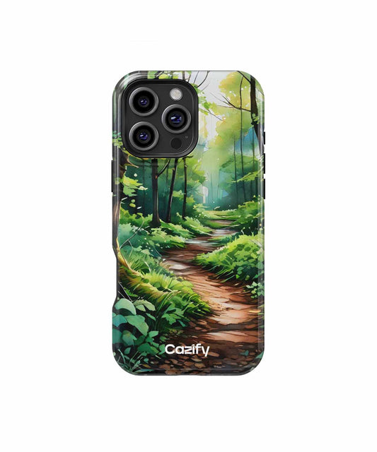 Whimsical Forest Trail with Lush Foliage iPhone case Case Cazify - Delivery Canada