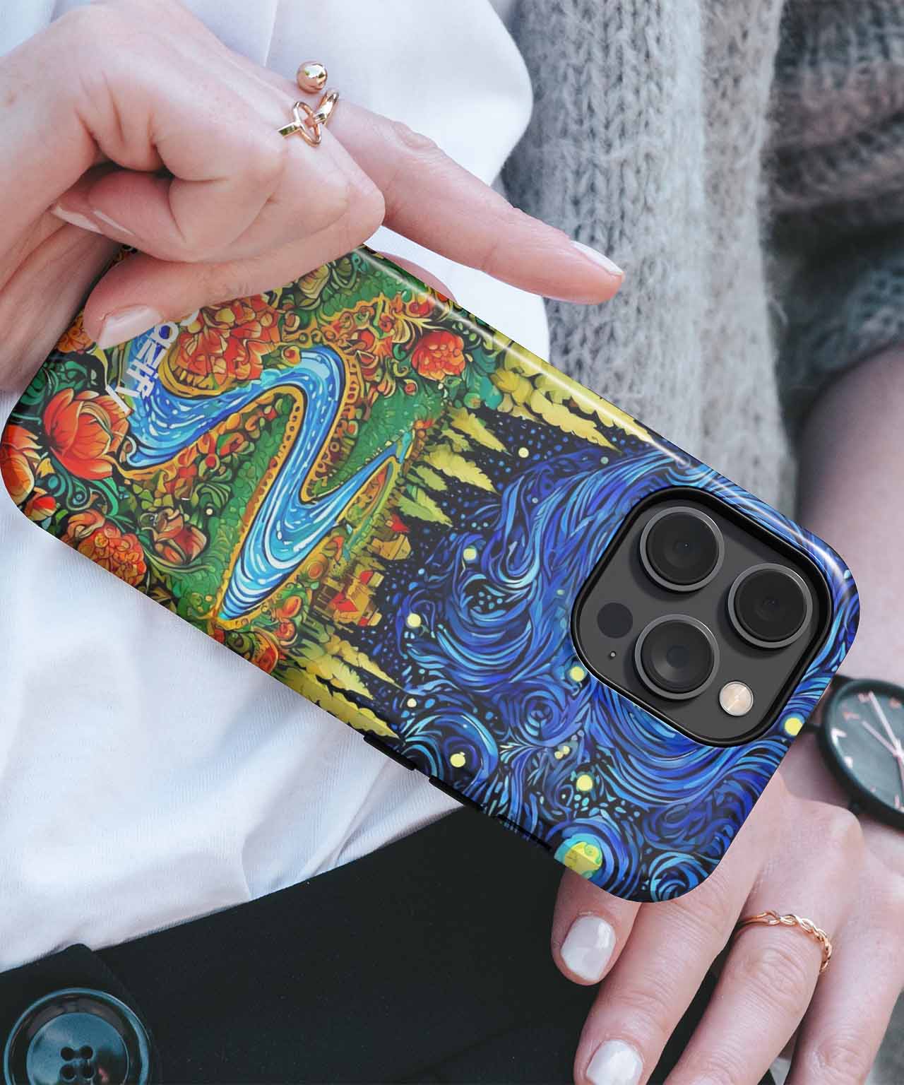 Whimsical Moonlit River Journey iPhone case Case Cazify - Delivery Canada