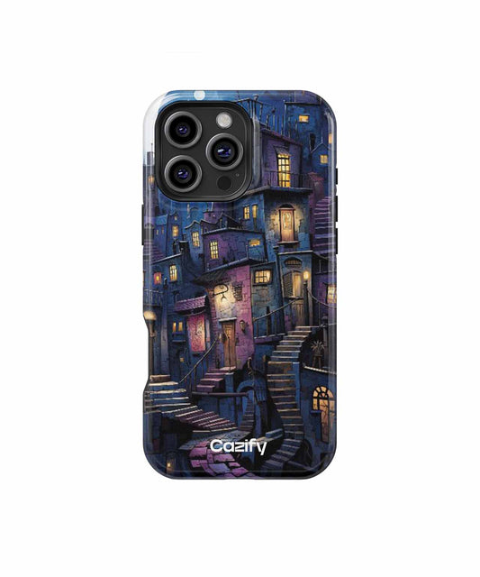 Whimsical Moonlit Village Adventure iPhone case Case Cazify - Delivery Canada