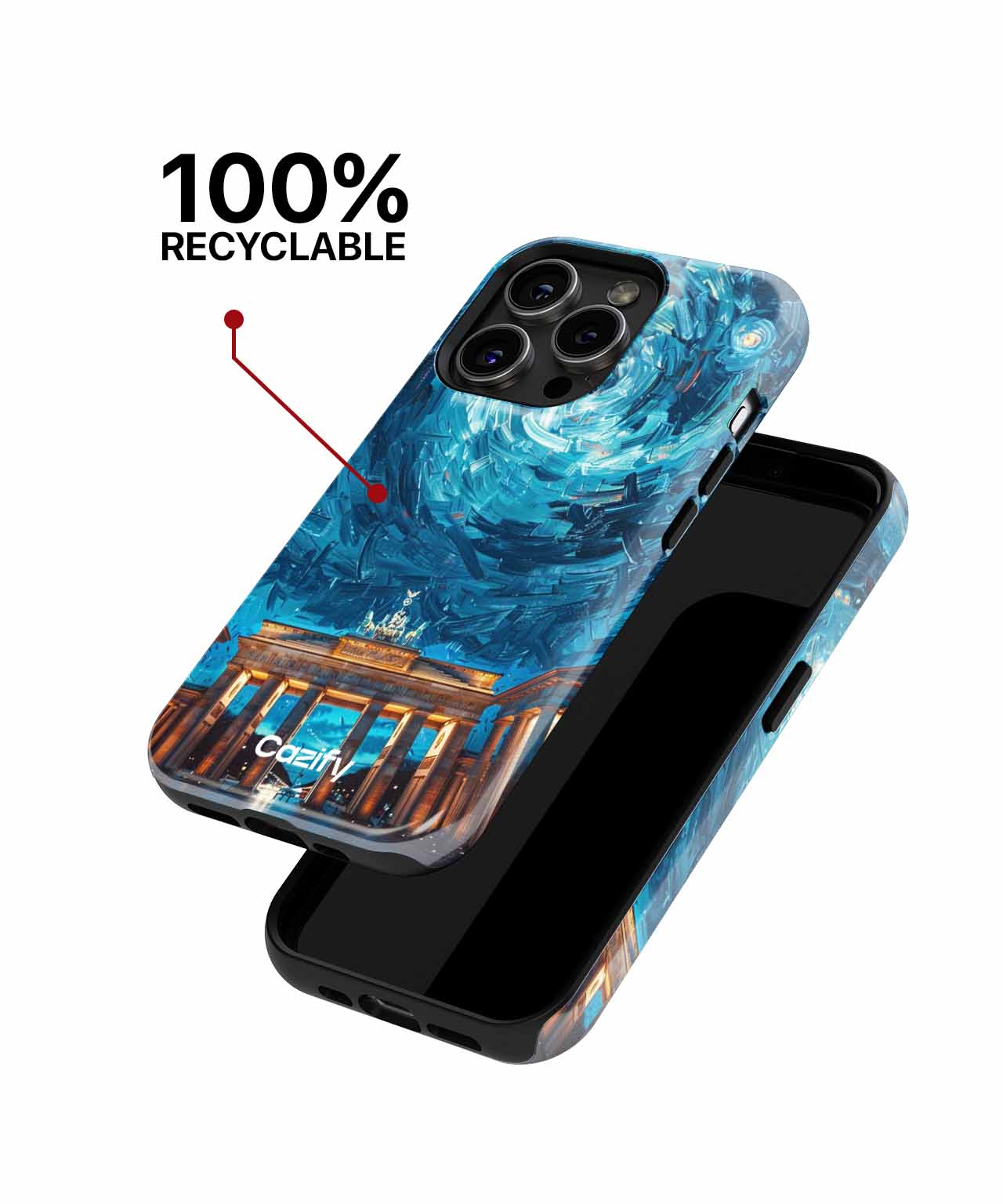 Whimsical Night at the Brandenburg Gate iPhone case Case Cazify - Delivery Canada