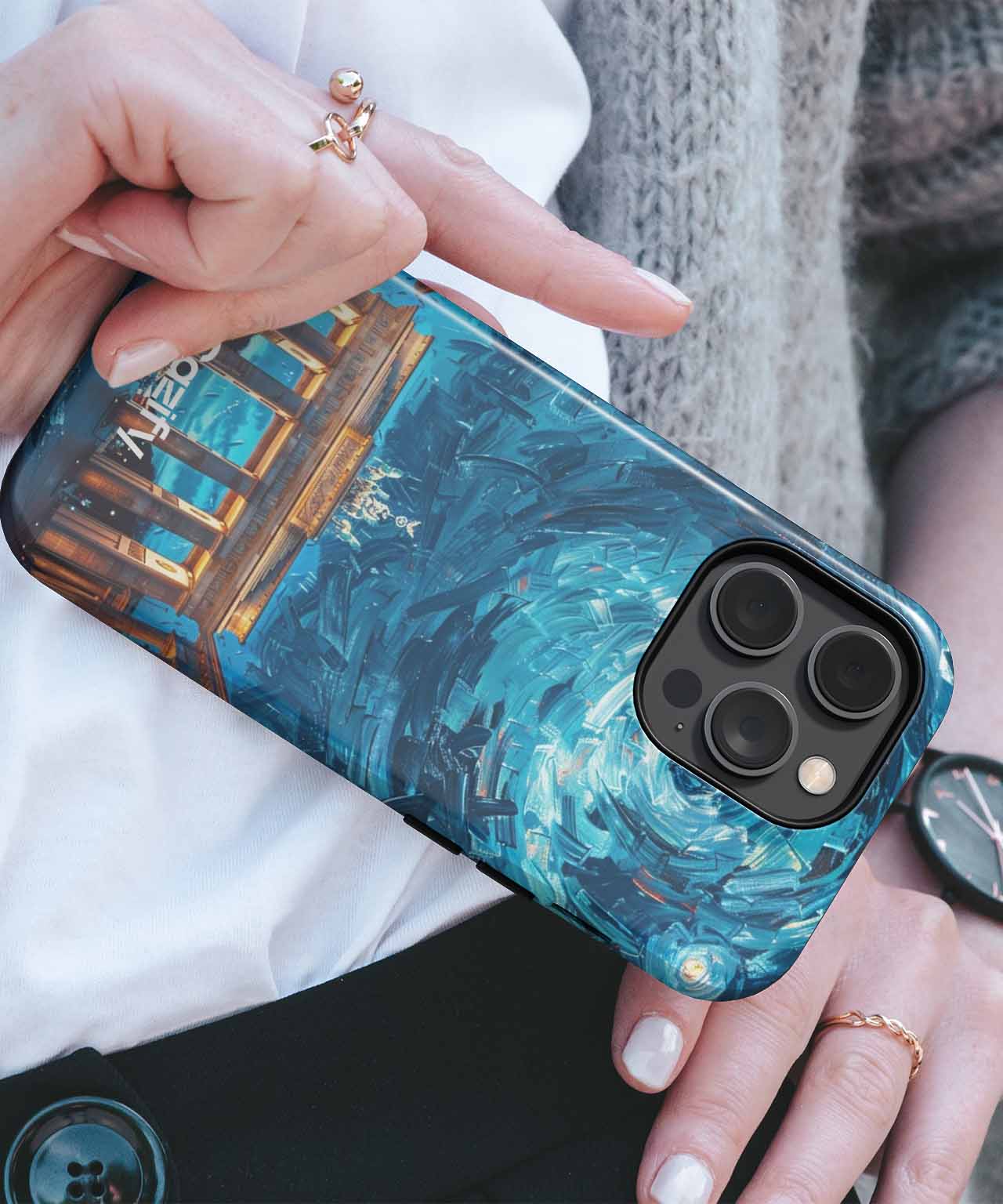 Whimsical Night at the Brandenburg Gate iPhone case Case Cazify - Delivery Canada